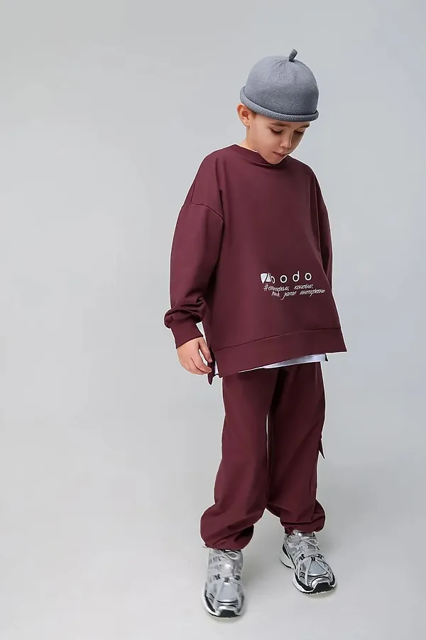 Костюм (Джемпер+Брюки) BODO-S, бордовый - фото 2