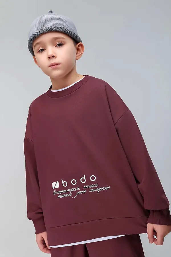 Костюм (Джемпер+Брюки) BODO-S, бордовый - фото 2