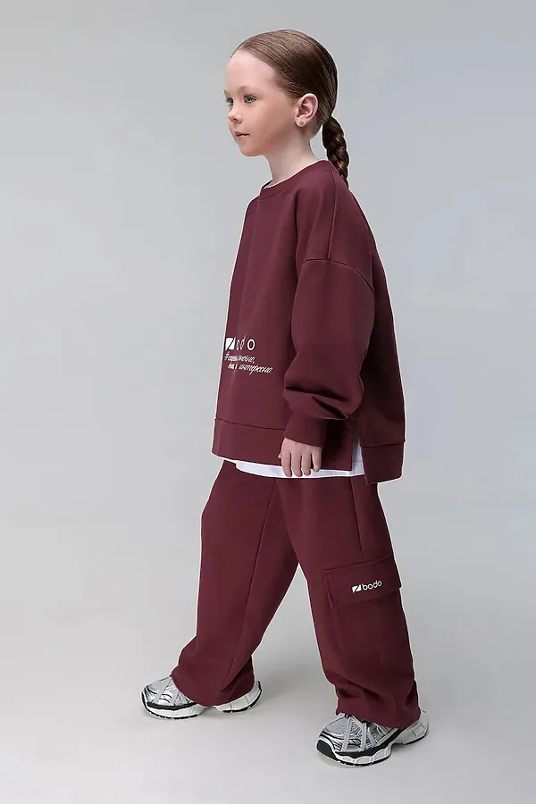 Костюм (Джемпер+Брюки) BODO-S, бордовый - фото 2