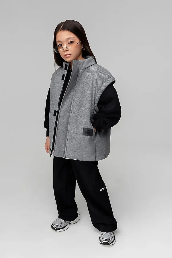 Жилет BODO, серый джинсовый - фото 2