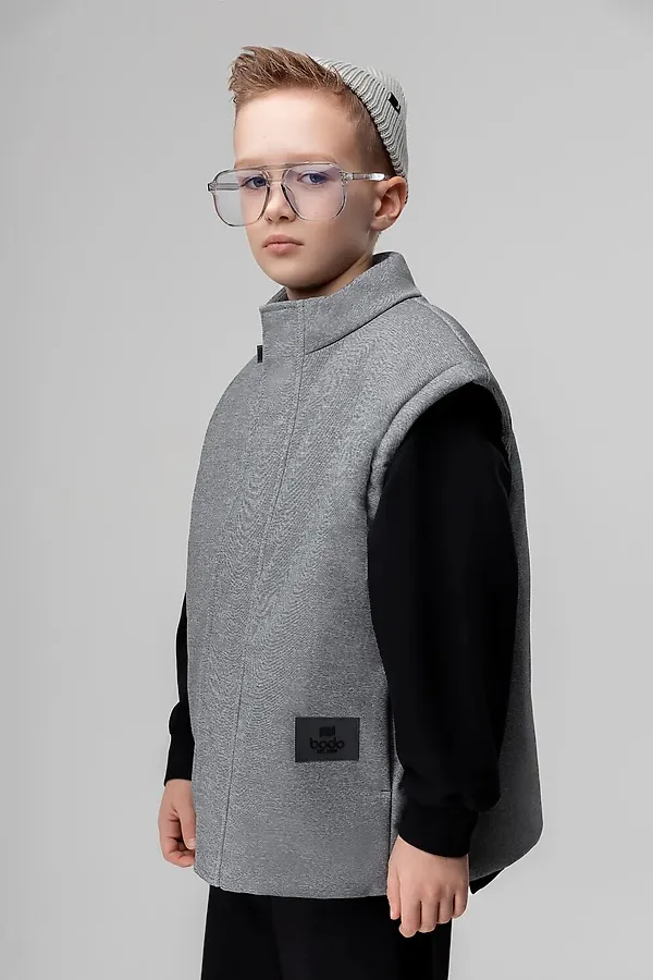 Жилет BODO, серый джинсовый - фото 2