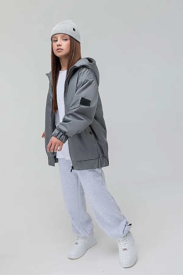 Куртка с капюшоном со стойкой BODO-S, серый - фото 2