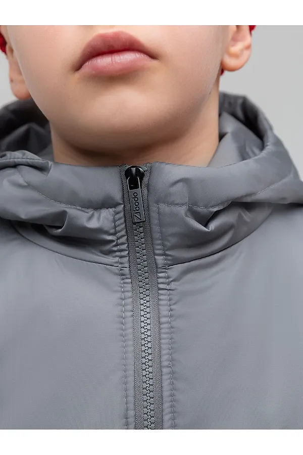 Куртка с капюшоном со стойкой BODO-S, серый - фото 2