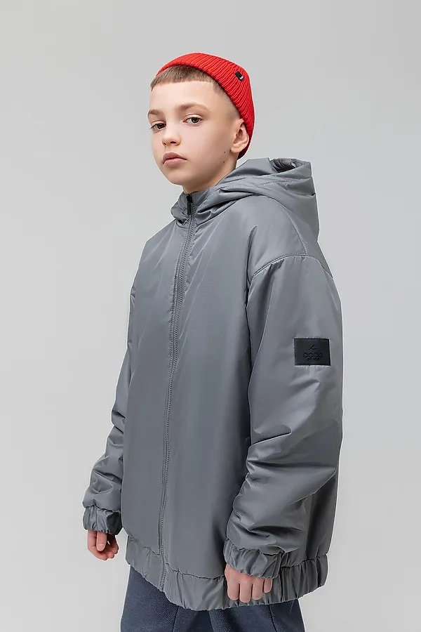 Куртка с капюшоном со стойкой BODO-S, серый - фото 2
