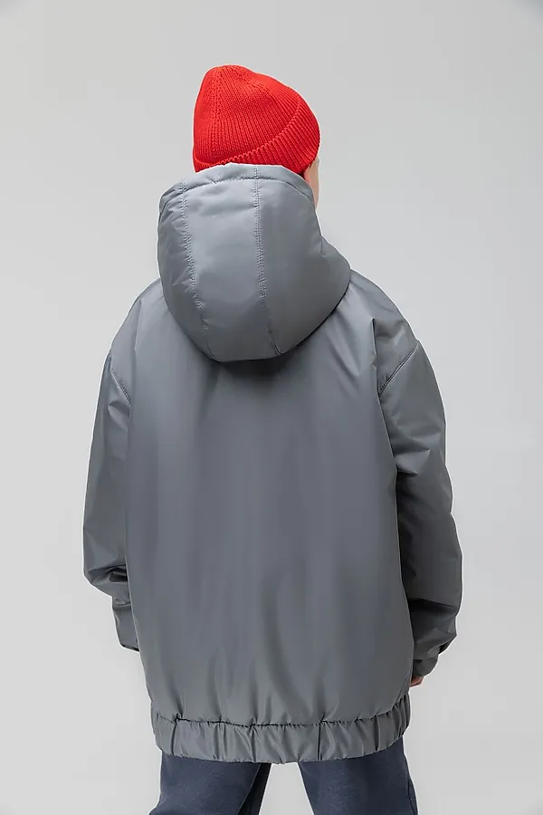 Куртка с капюшоном со стойкой BODO-S, серый - фото 2