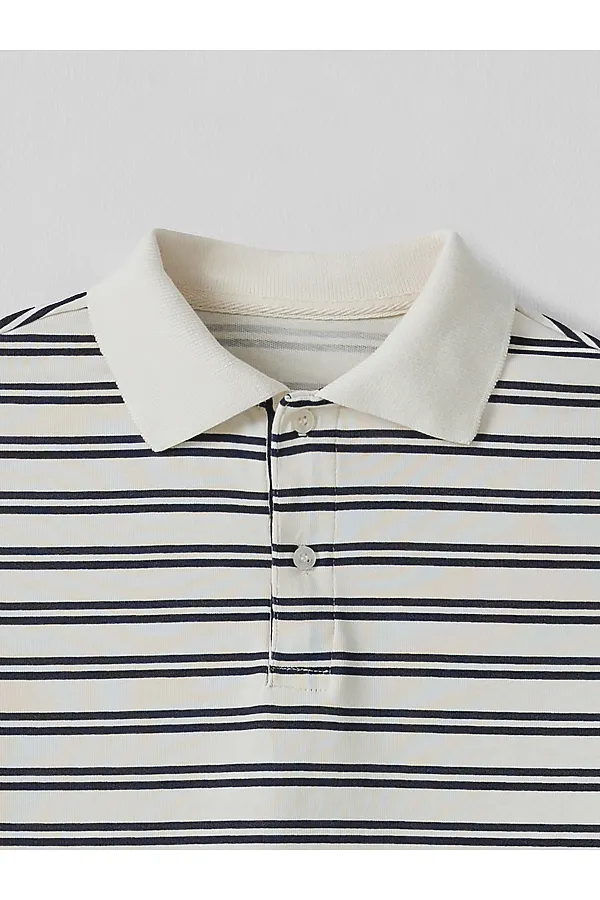 Поло для мальчиков MARK FORMELLE, серая полоска на св.молочном - фото 2