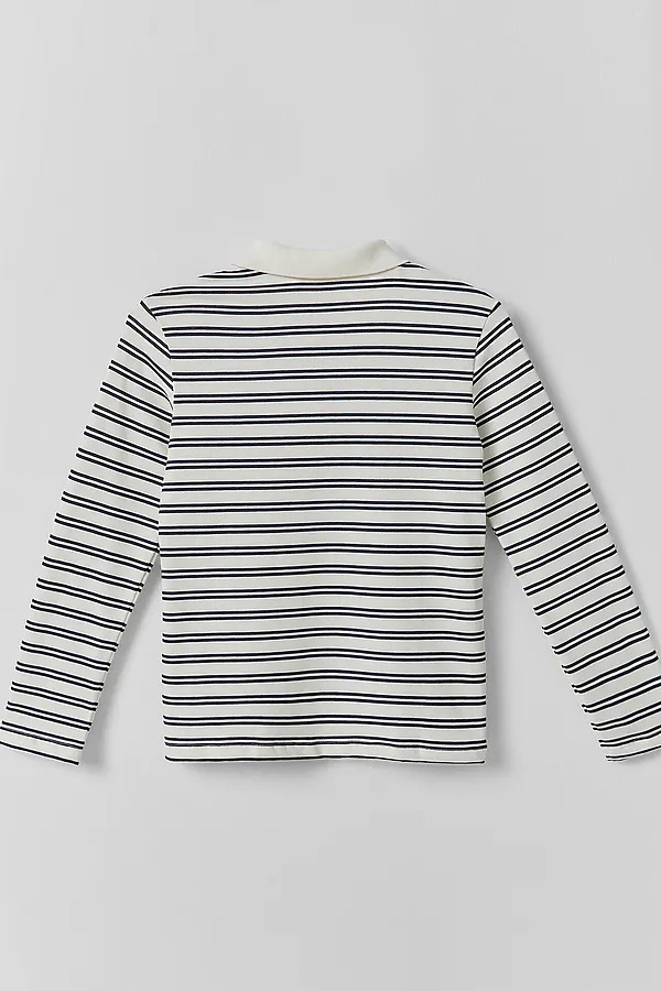 Поло для мальчиков MARK FORMELLE, серая полоска на св.молочном - фото 2