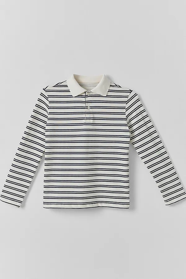 Поло для мальчиков MARK FORMELLE, серая полоска на св.молочном - фото 2