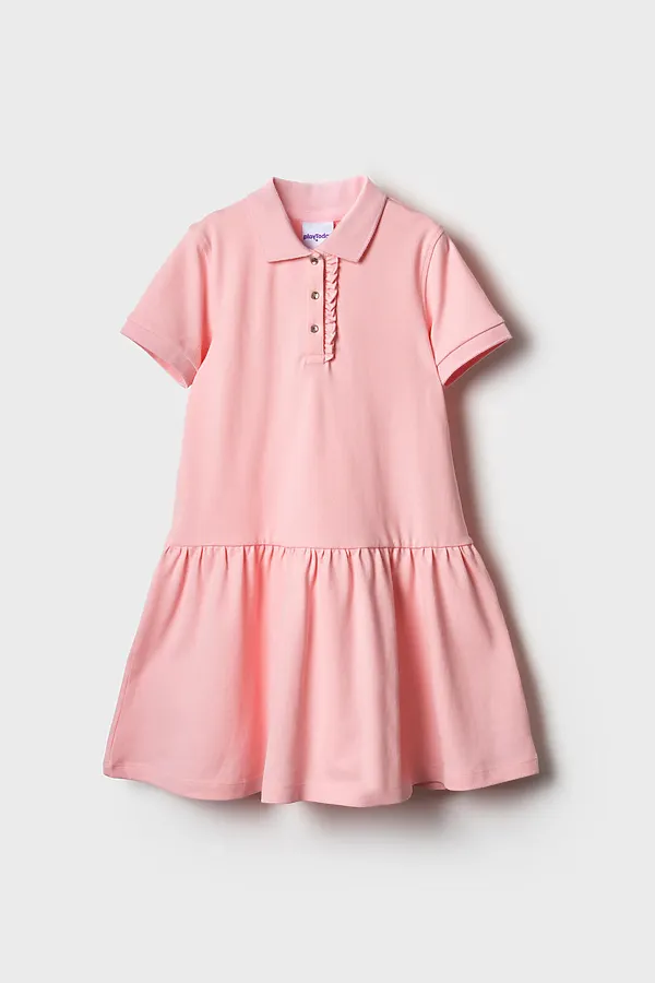 Платье трикотажное для девочек PLAYTODAY, светло-розовый - фото 2