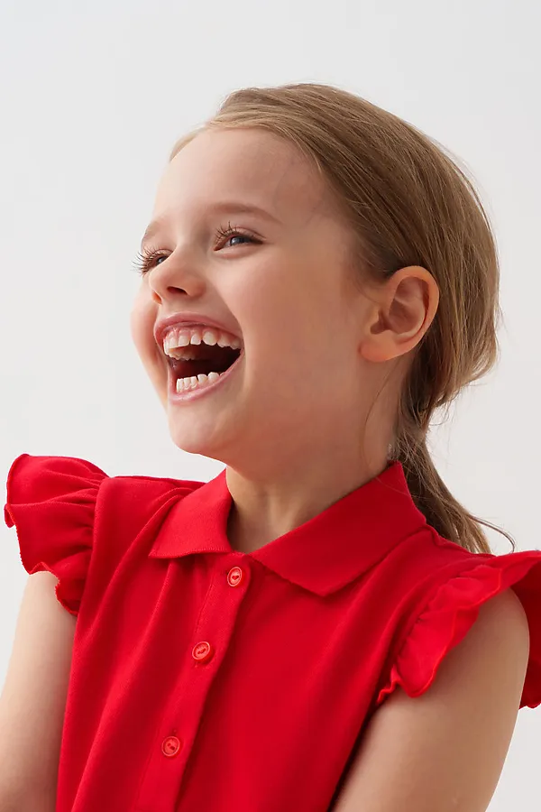 Платье трикотажное для девочек PLAYTODAY, красный - фото 2