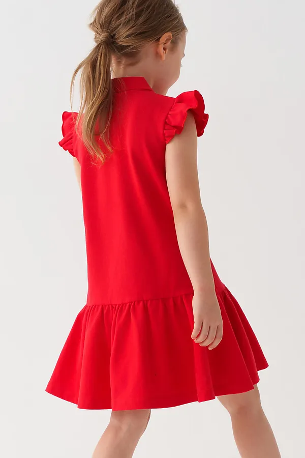 Платье трикотажное для девочек PLAYTODAY, красный - фото 2