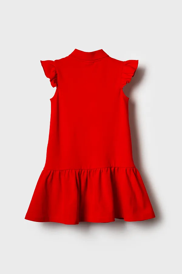 Платье трикотажное для девочек PLAYTODAY, красный - фото 2