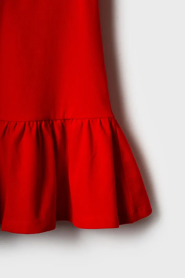 Платье трикотажное для девочек PLAYTODAY, красный - фото 2