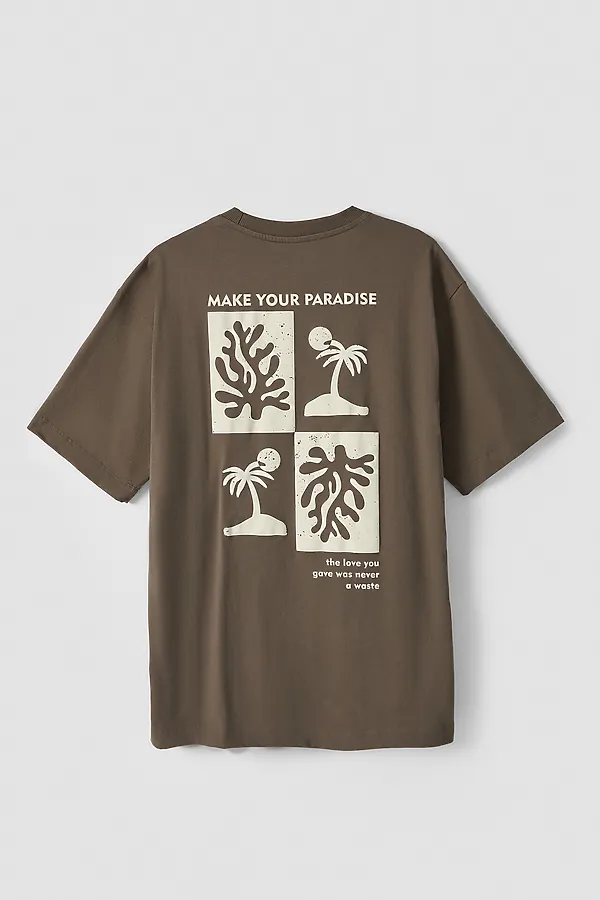 Футболка мужская MARK FORMELLE, табак +печать1 - фото 2