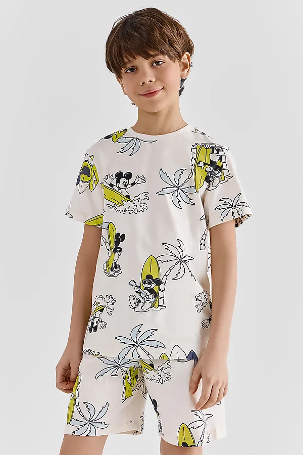 Комплект для мальчиков (футболка, шорты) MARK FORMELLE, пляжные мышата на молоке - фото 2
