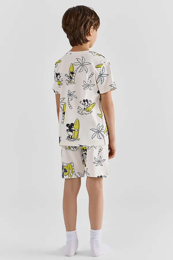 Комплект для мальчиков (футболка, шорты) MARK FORMELLE, пляжные мышата на молоке - фото 2