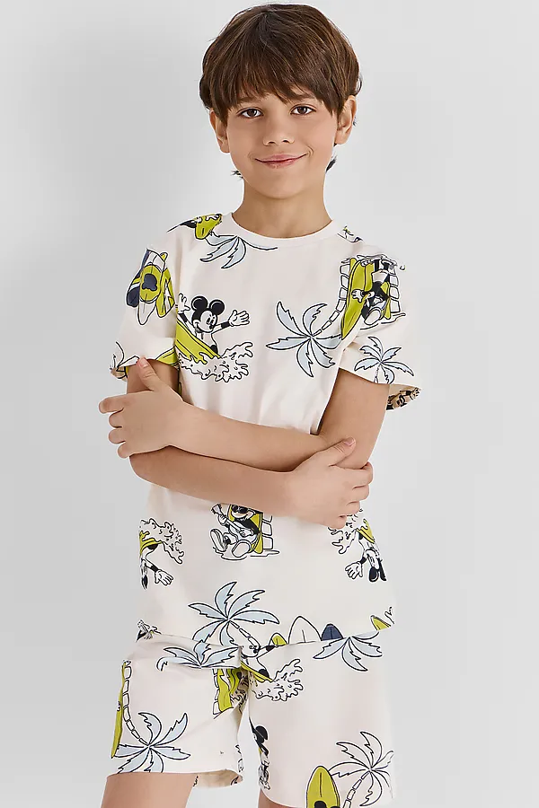 Комплект для мальчиков (футболка, шорты) MARK FORMELLE, пляжные мышата на молоке - фото 2