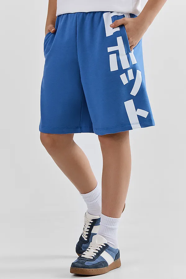 Шорты для мальчиков MARK FORMELLE, синий океан +печать - фото 2