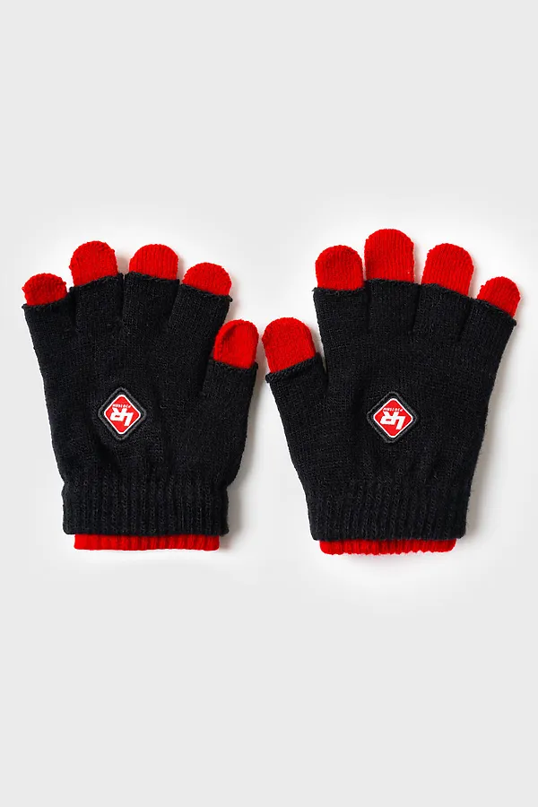 Комплект трикотажный для мальчиков: митенки, перчатки PLAYTODAY, черный,красный - фото 2