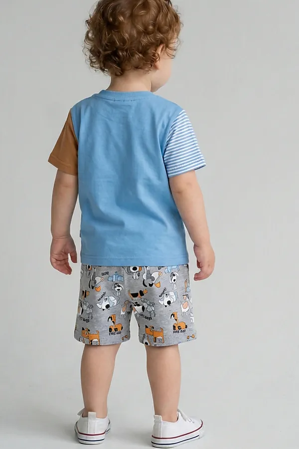 Шорты детские трикотажные для мальчиков, 2 шт в комплекте PLAYTODAY, разноцветный - фото 2