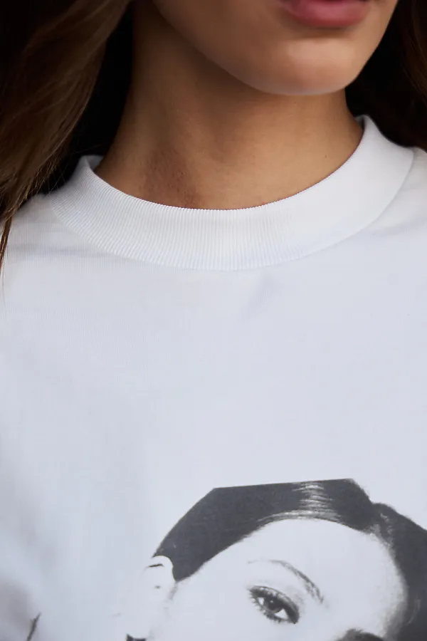 Лонгслив оверсайз с принтом НАТАЛИ, молочный - фото 2