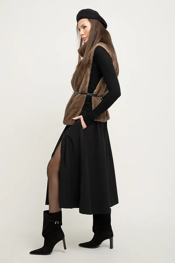 Юбка на кокетке НАТАЛИ, черный - фото 2