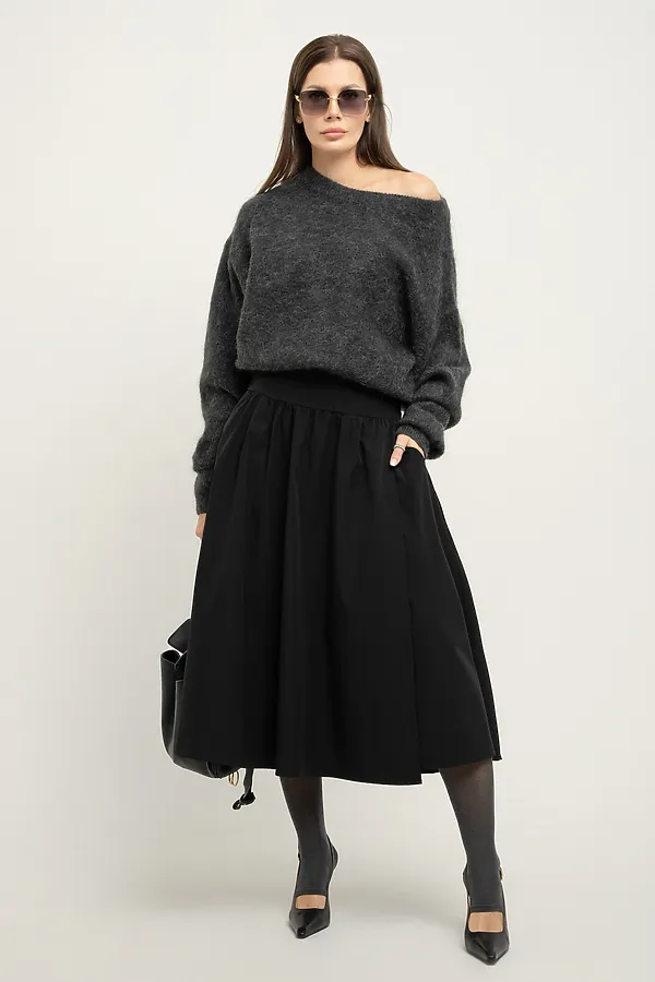 Юбка на кокетке НАТАЛИ, черный - фото 2