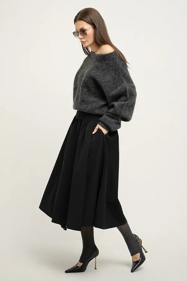 Юбка на кокетке НАТАЛИ, черный - фото 2