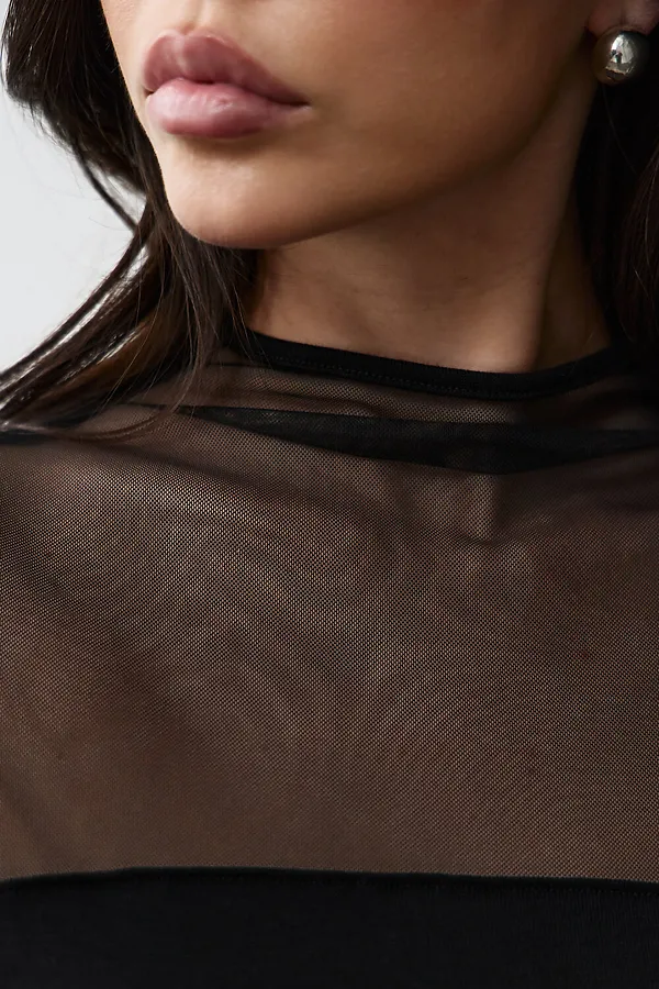 Топ сетка НАТАЛИ, черный - фото 2