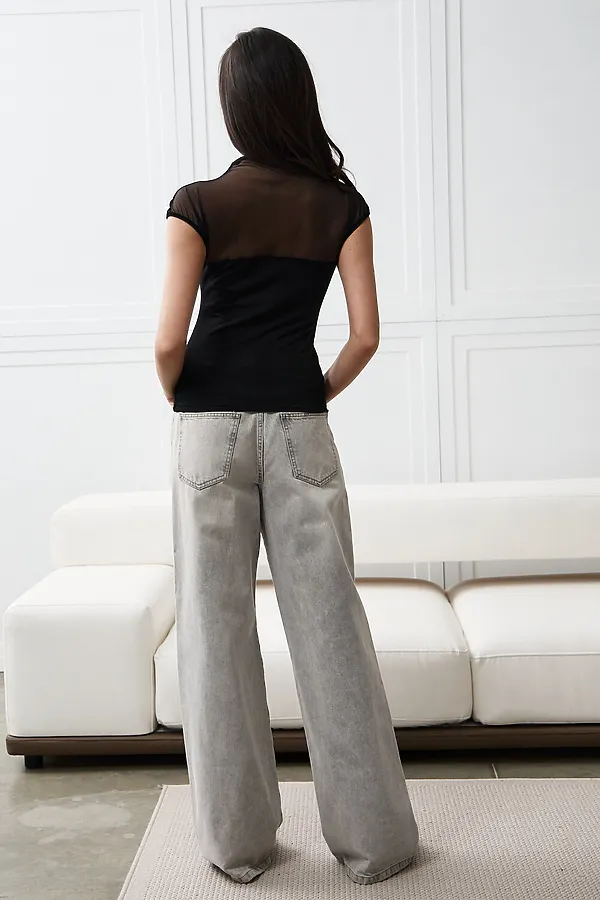 Топ сетка НАТАЛИ, черный - фото 2