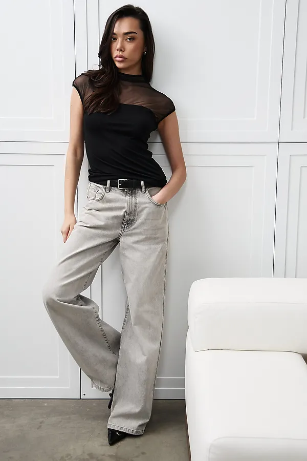 Топ сетка НАТАЛИ, черный - фото 2