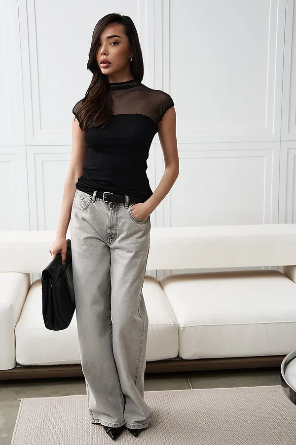 Топ сетка НАТАЛИ, черный - фото 2