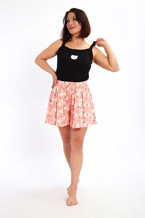 Пижама с шортами 88144 НАТАЛИ, персик - фото 2