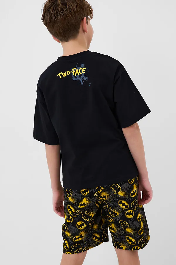 Комплект трикотажный для мальчиков: фуфайка (футболка), шорты PLAYTODAY, черный,жёлтый,темно-серый - фото 2