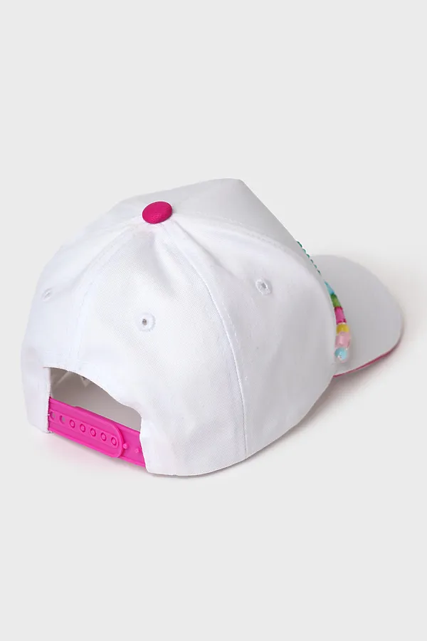 Кепка текстильная для девочек PLAYTODAY, белый - фото 2