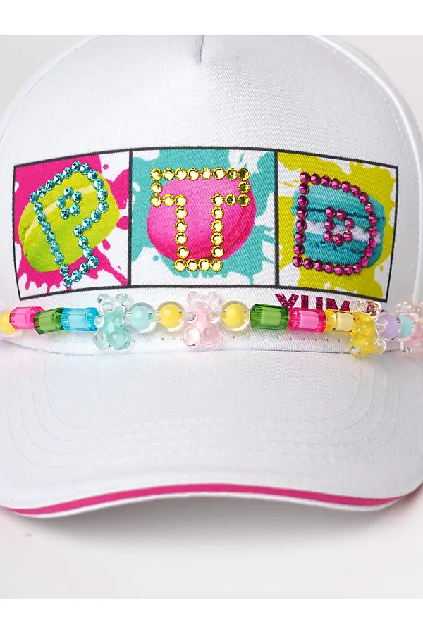 Кепка текстильная для девочек PLAYTODAY, белый - фото 2