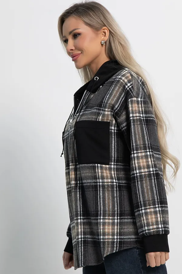 Рубашка Больше чем стиль НЬЮ LADY TAIGA, серо-бежевая - фото 2