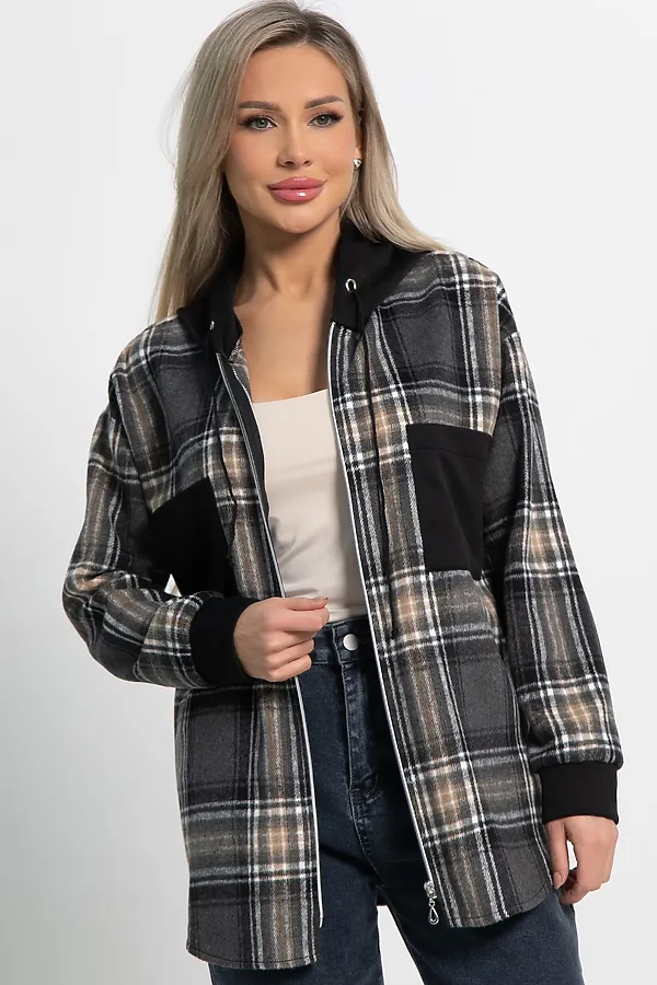 Рубашка Больше чем стиль НЬЮ LADY TAIGA, серо-бежевая - фото 2