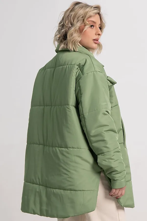 Куртка демисезонная Асель LADY TAIGA, зеленая - фото 2