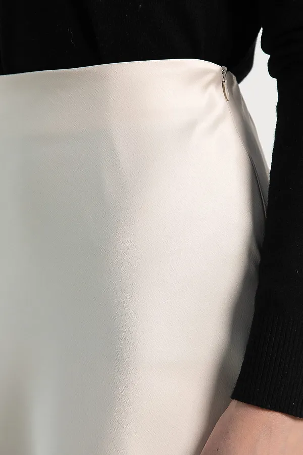 Юбка атласная Эвелин LADY TAIGA, сливочная - фото 2