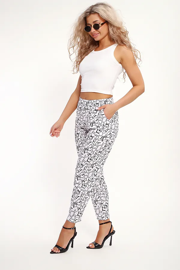 Брюки 32831 НАТАЛИ, черно-белый - фото 2