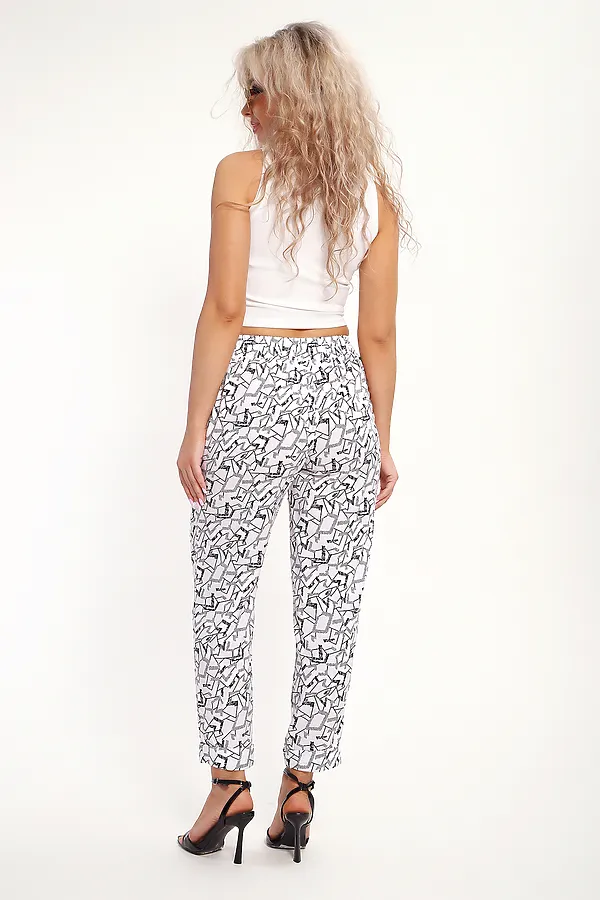 Брюки 32831 НАТАЛИ, черно-белый - фото 2