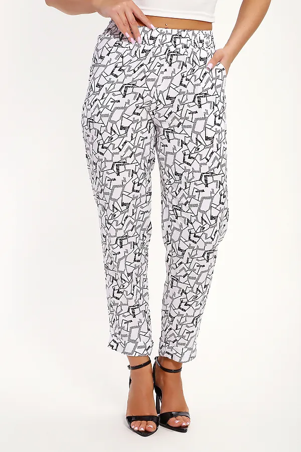 Брюки 32831 НАТАЛИ, черно-белый - фото 2