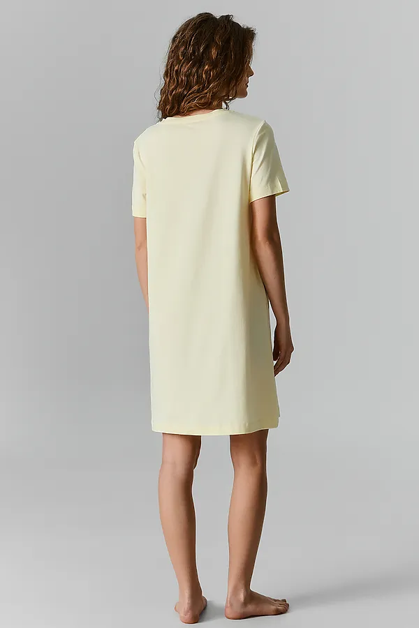 Сорочка ночная женская MARK FORMELLE, разбеленный желтый +печать - фото 2