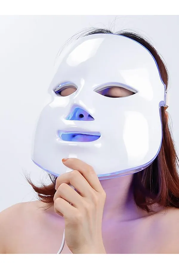 Nail Art Светодиодная LED-маска для лица / Colorful LED beauty mask, белый KRISTALLER, - - фото 2