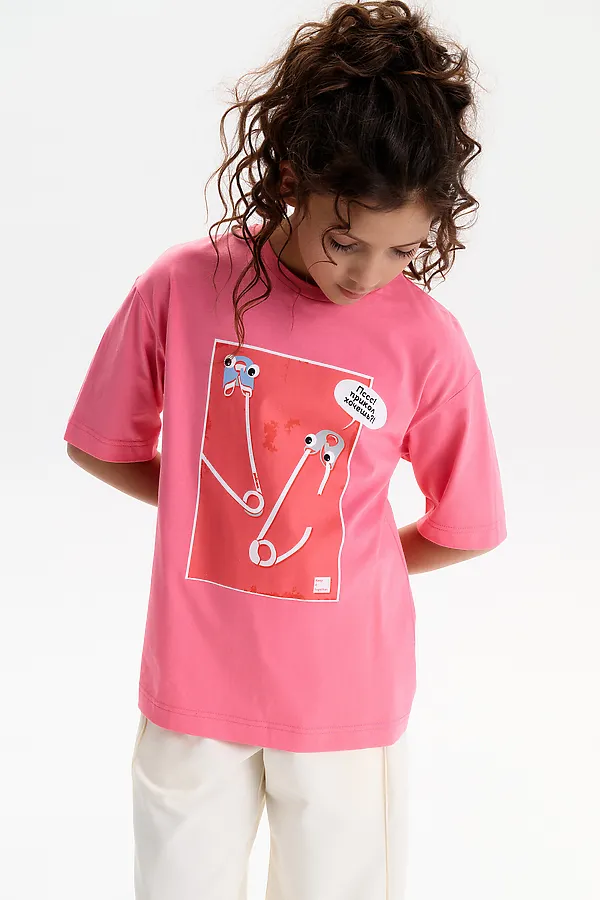 Футболка для девочек PELICAN, розовый - фото 2