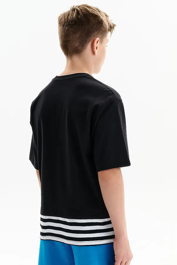 Футболка для мальчиков PELICAN, черный - фото 2