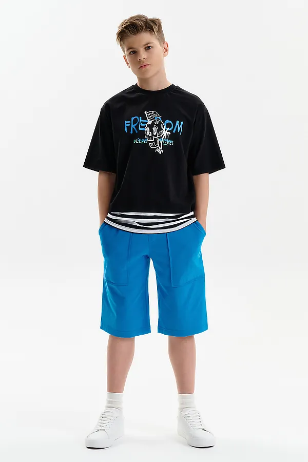 Футболка для мальчиков PELICAN, черный - фото 2