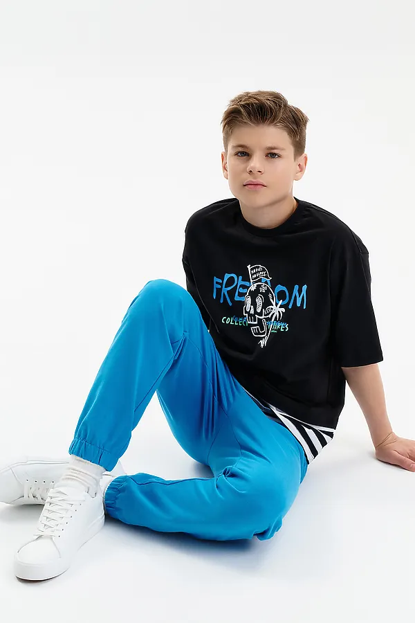 Футболка для мальчиков PELICAN, черный - фото 2