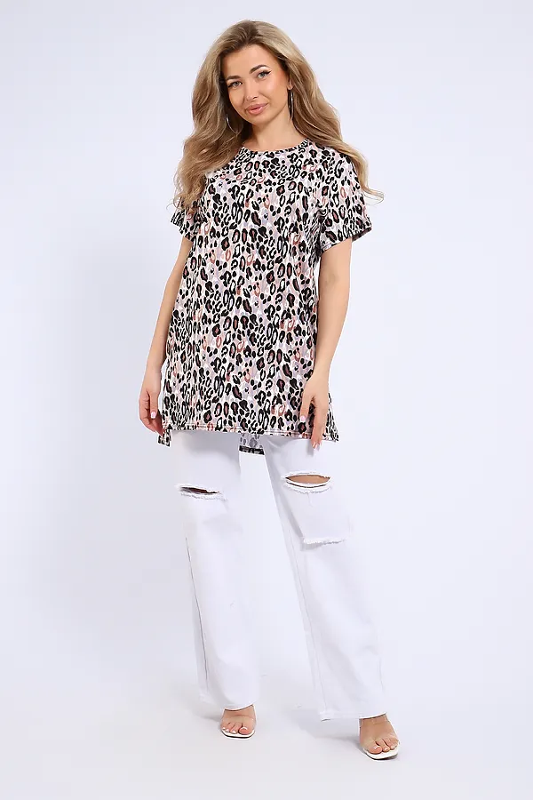 Туника 013 НАТАЛИ, черный/серый - фото 2